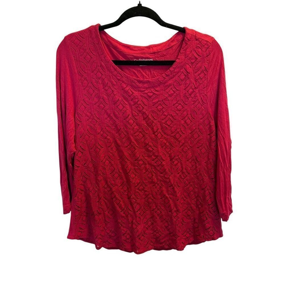 Croft & Barrow 3/4 sleeve lace shirt